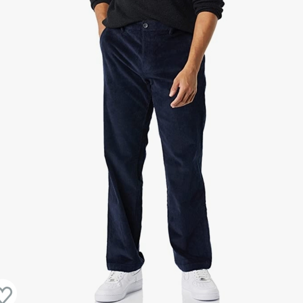 Amazon Essentials Classic-Fit Corduroy Chino Pant in Navy 40W 29L